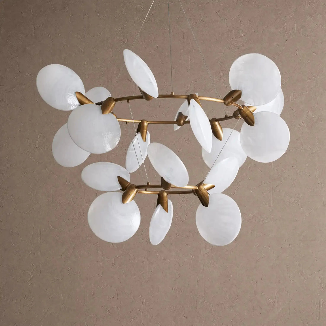 Lyla 2-Tiered Halo Chandelier - Manohaus