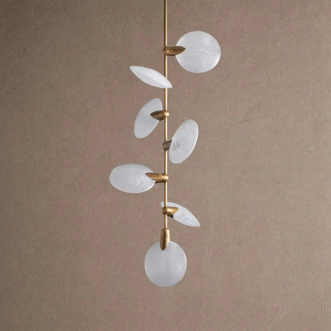 Lyla Pendant Modern Alabaster Pendant for Staircase Foyer - Manohaus