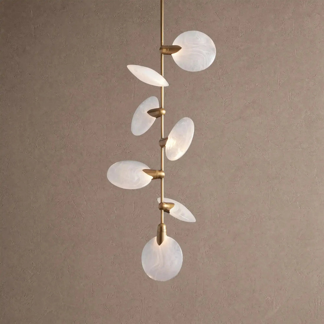 Lyla Pendant Modern Alabaster Pendant for Staircase Foyer - Manohaus