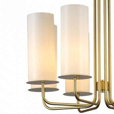 Modern Style Minimalism White Shades Chandelier / wall Light in Brass