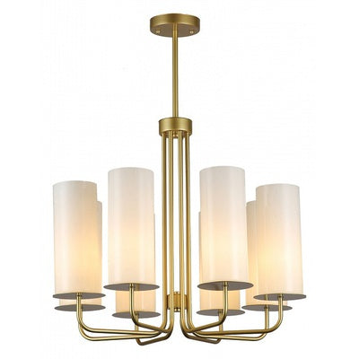 Modern Style Minimalism White Shades Chandelier / wall Light in Brass