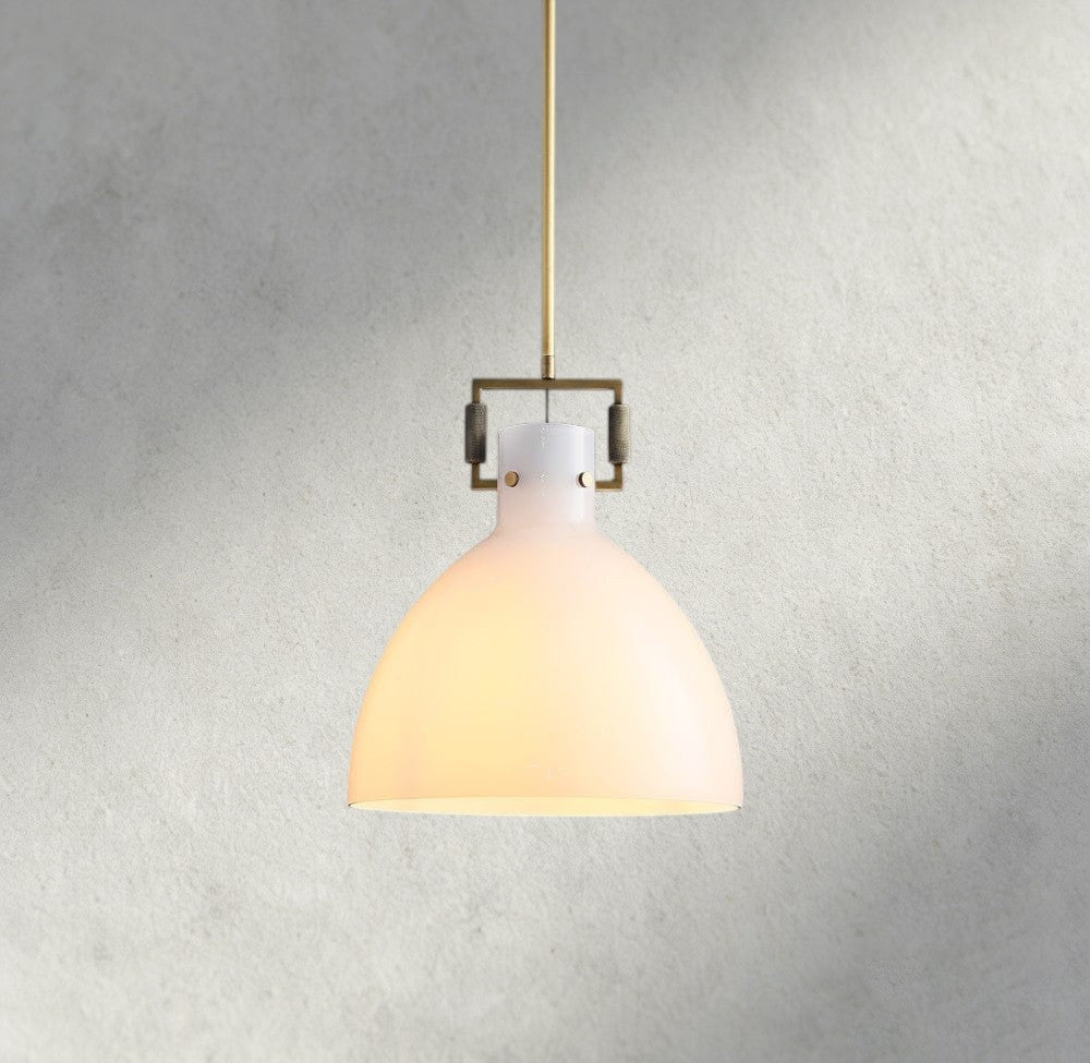 MACHINIST MILK GLASS CLOCHE PENDANT 10", 14", 18"