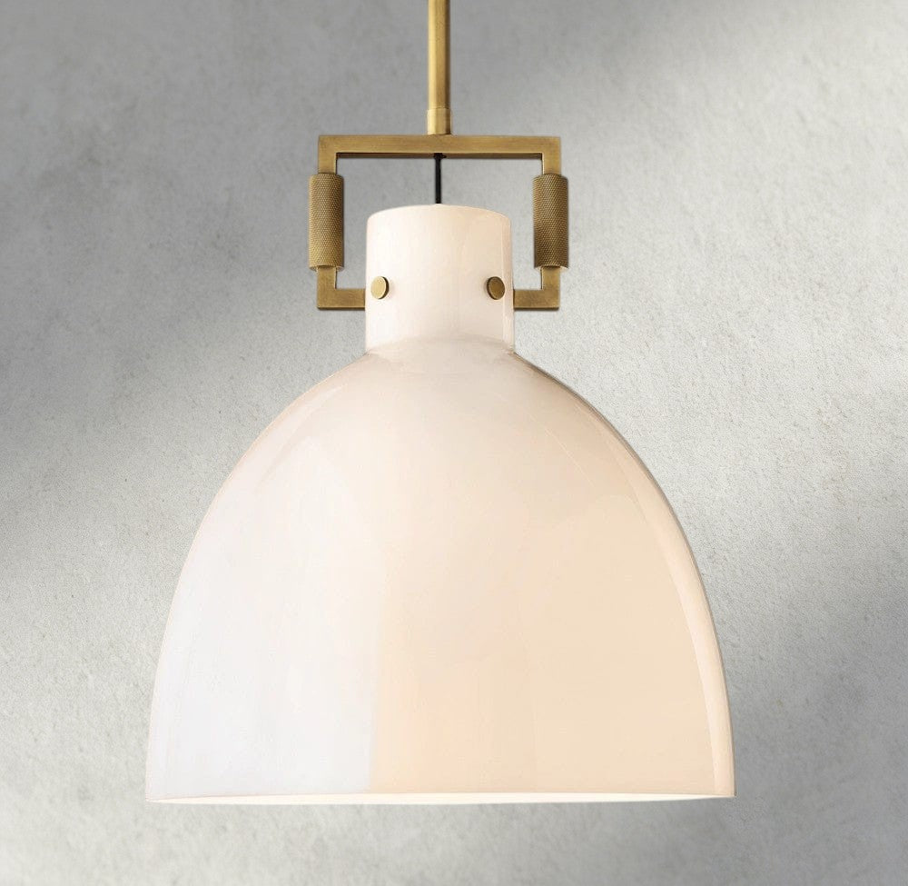 MACHINIST MILK GLASS CLOCHE PENDANT 10", 14", 18"