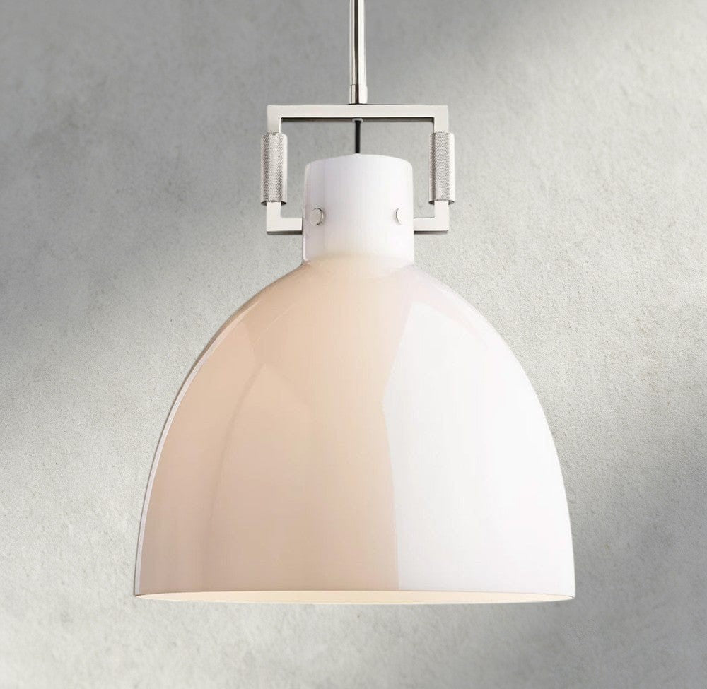 MACHINIST MILK GLASS CLOCHE PENDANT 10", 14", 18"