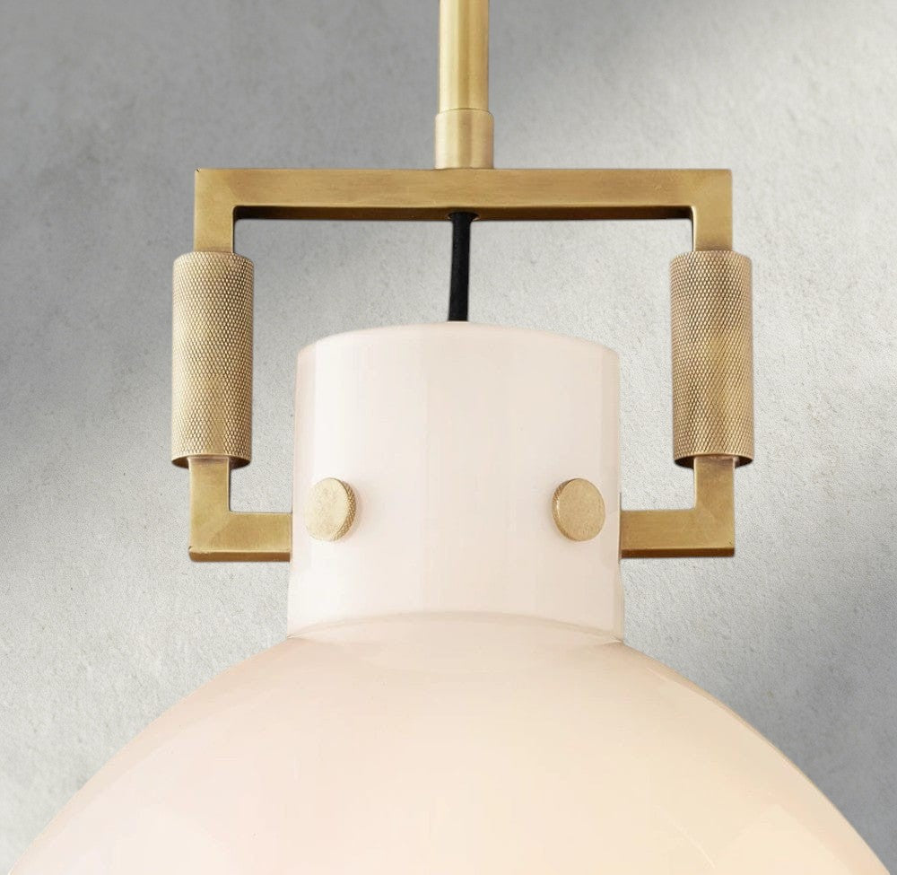 MACHINIST MILK GLASS CLOCHE PENDANT 10", 14", 18"