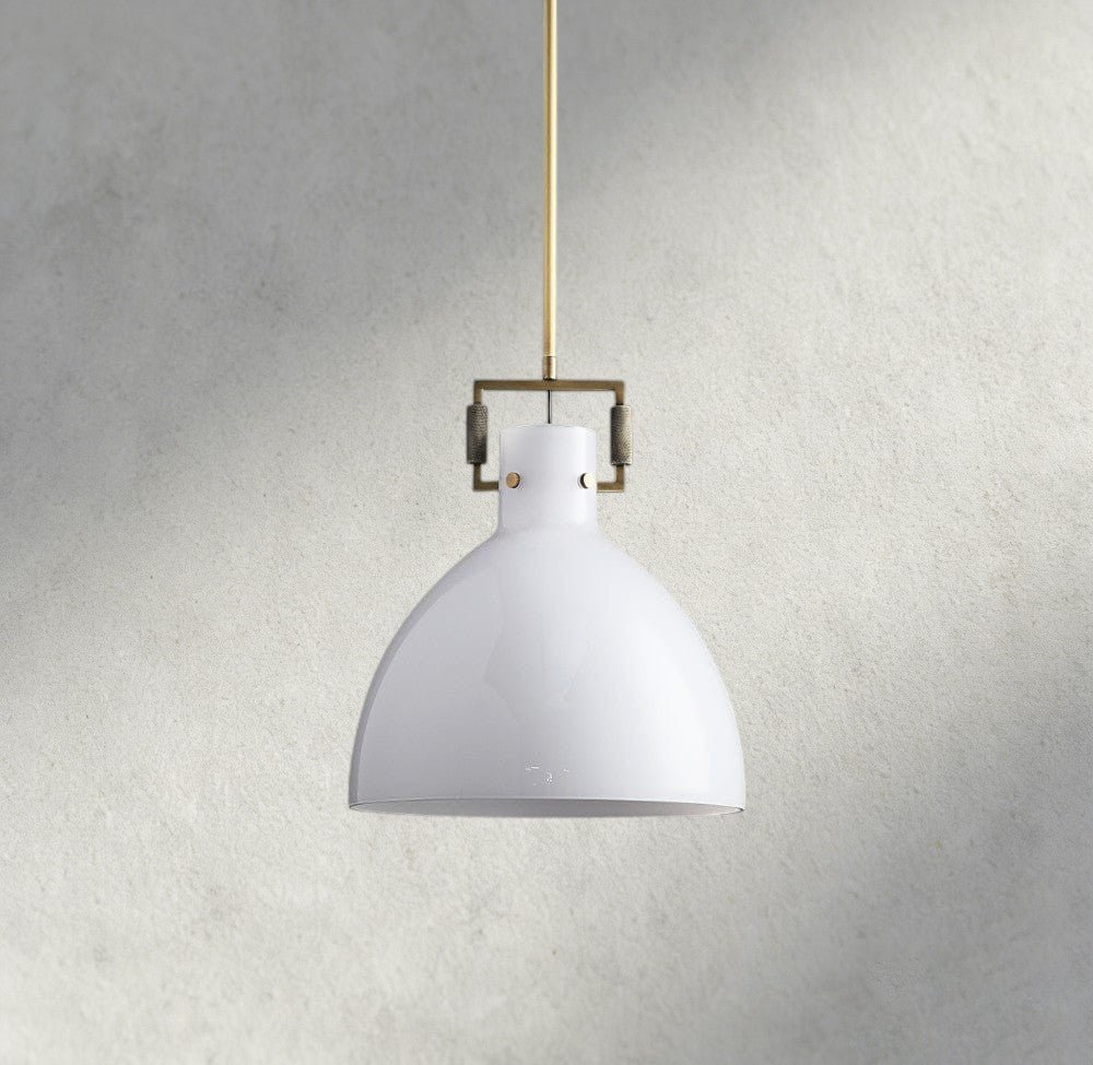 MACHINIST MILK GLASS CLOCHE PENDANT 10", 14", 18"