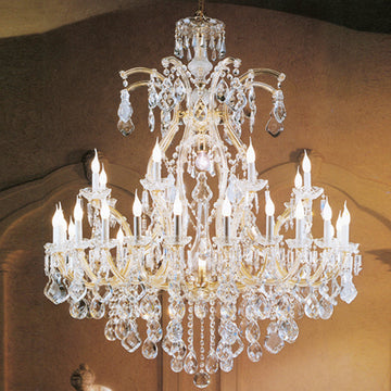 Long Maria Theresa Crystal Chandelier