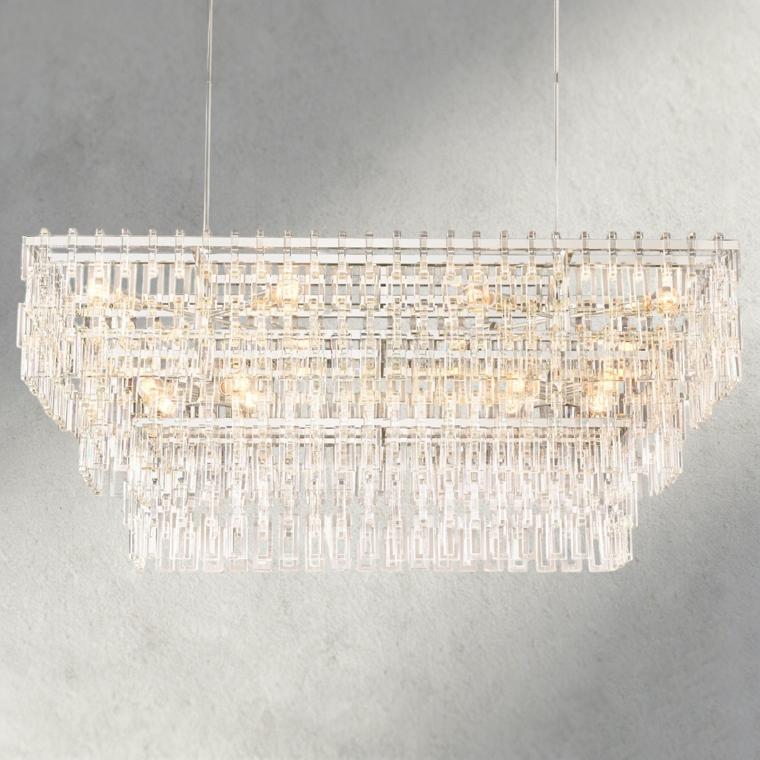 Marignan Tiered Rectangular Chandelier 60", 72"