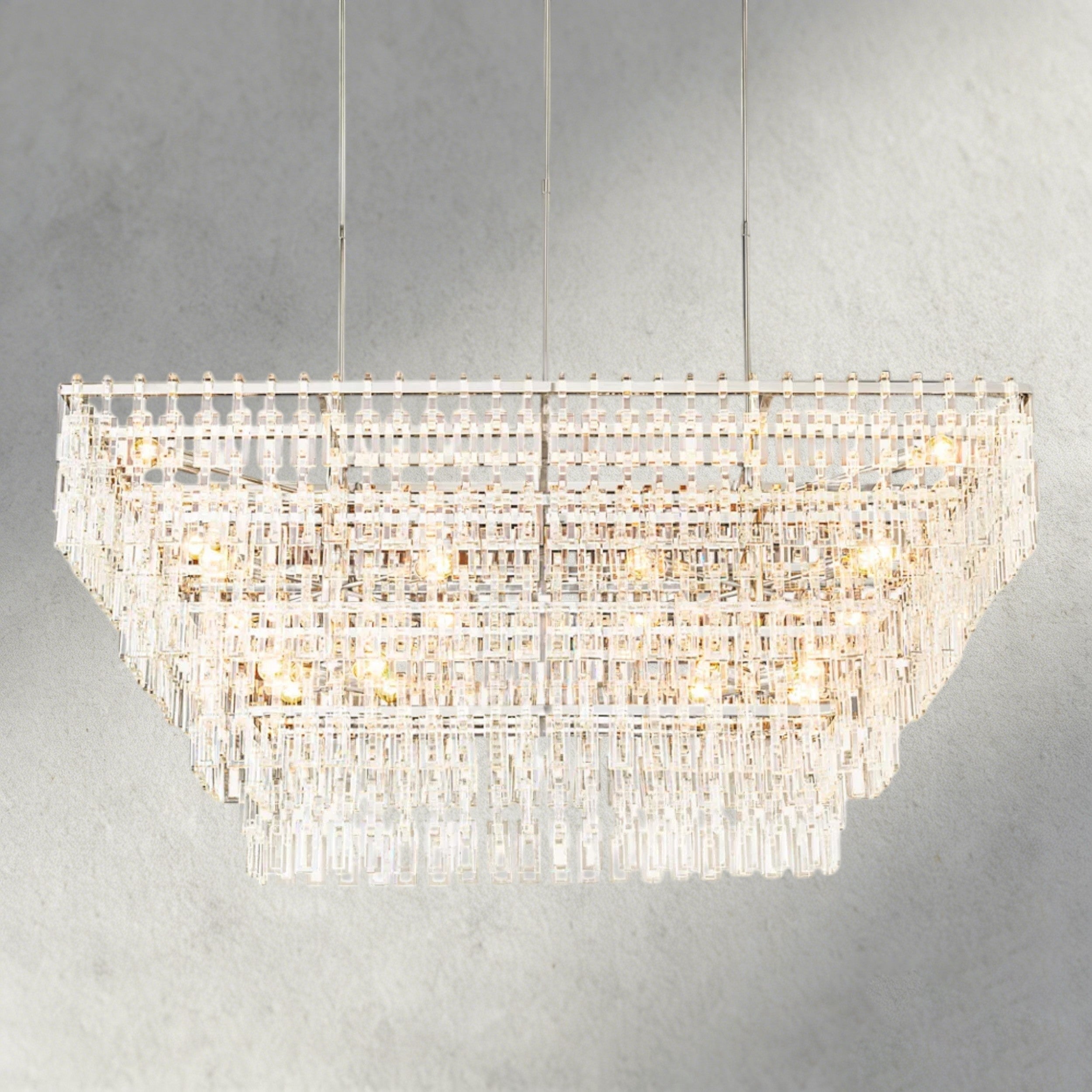 Marignan Tiered Rectangular Chandelier 60", 72"