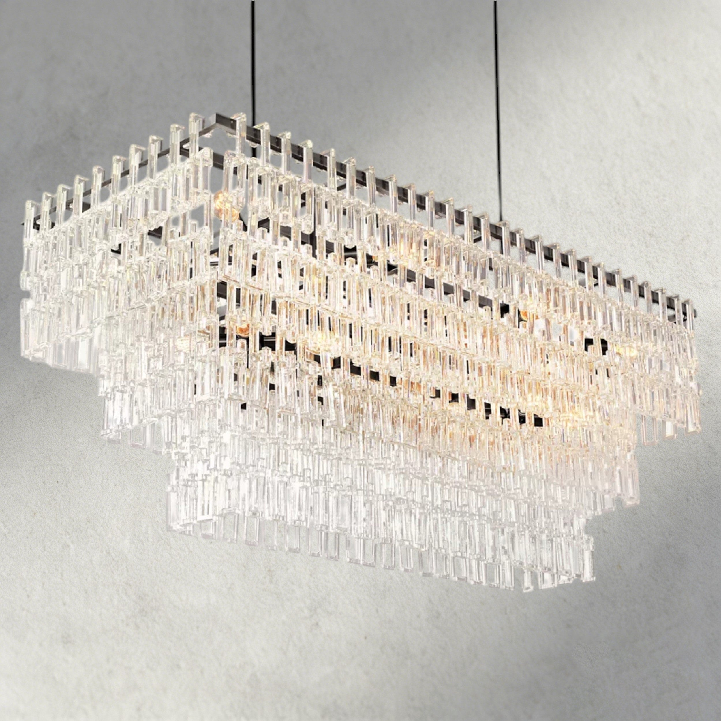 Marignan Tiered Rectangular Chandelier 60", 72"