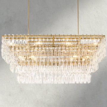 Marignan Tiered Rectangular Chandelier 60", 72"