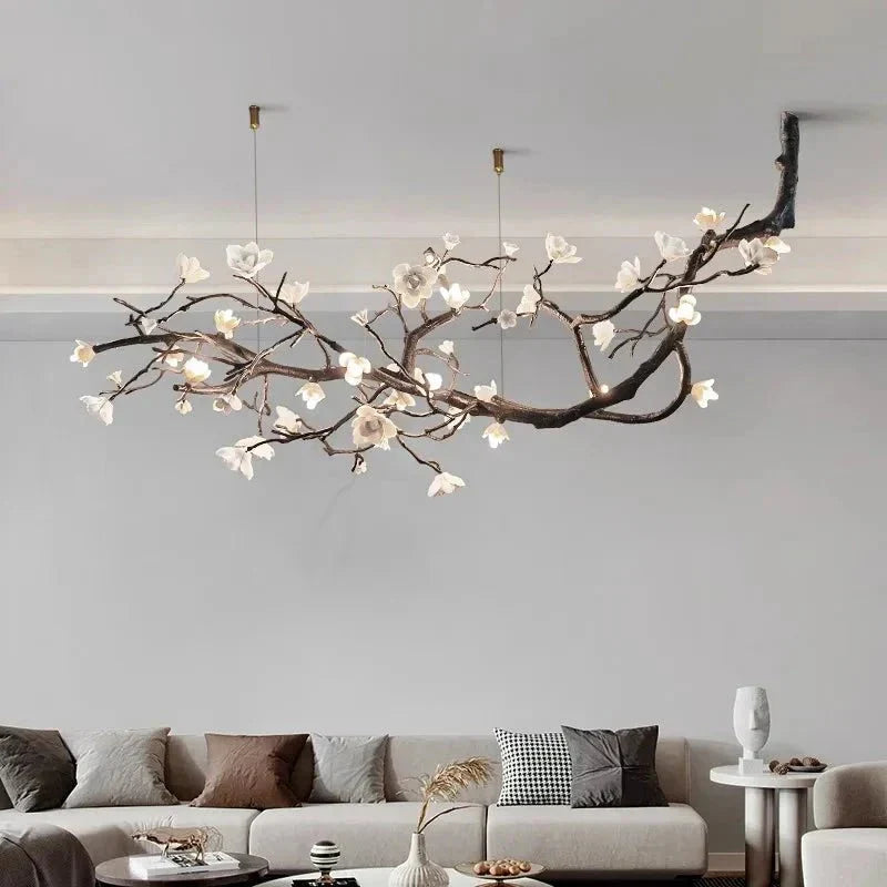 Minas Rustic Tree Branch Chandelier - Black47.24” ( 120 cm )Warm White 3000KBlushlighting