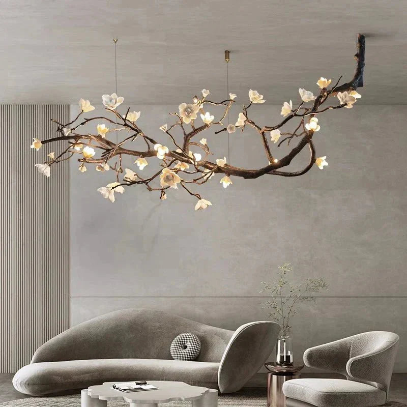 Minas Rustic Tree Branch Chandelier - Black47.24” ( 120 cm )Warm White 3000KBlushlighting