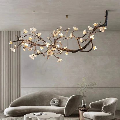 Minas Rustic Tree Branch Chandelier - Black47.24” ( 120 cm )Warm White 3000KBlushlighting