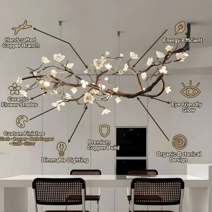 Minas Rustic Tree Branch Chandelier - Black47.24” ( 120 cm )Warm White 3000KBlushlighting