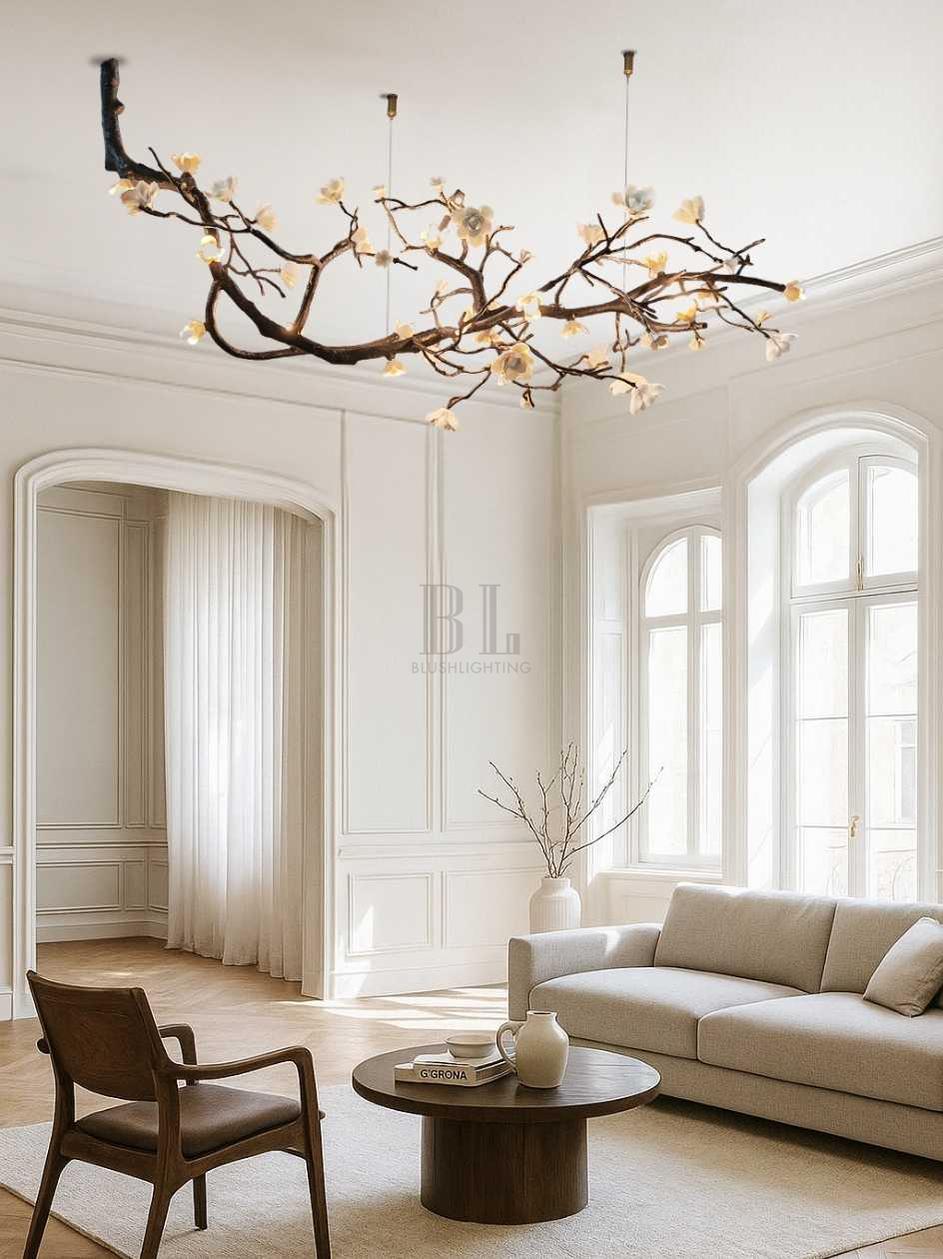 Minas Rustic Tree Branch Chandelier - Black47.24” ( 120 cm )Warm White 3000KBlushlighting