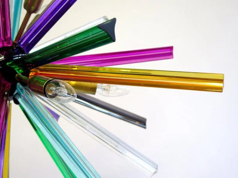 Murano Glass Chandelier – Sputnik – 30 Prisms – Multi