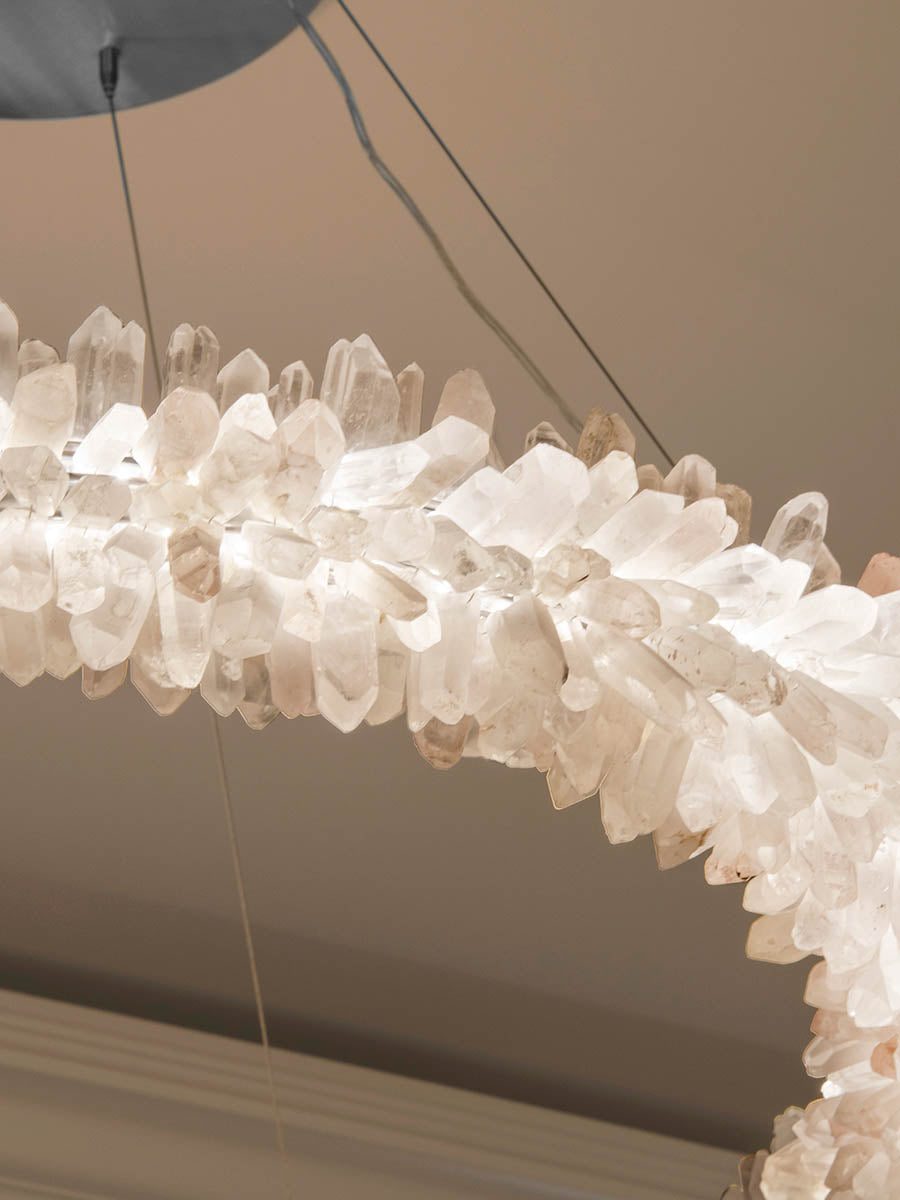 Modern Round / oval / linear / square Natural Crystal Chandelier