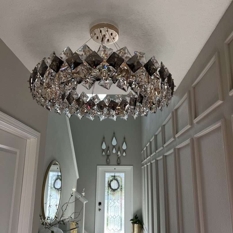 Prismatic Crystal Chandelier for Living Room Dining Room Ceiling Light