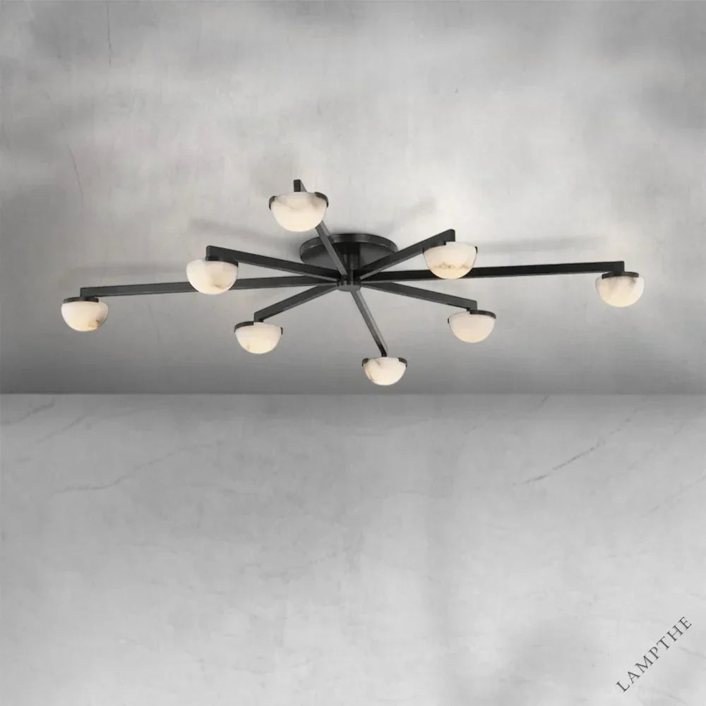 Padra Alabaster Large Staggered Arm Flush Mount