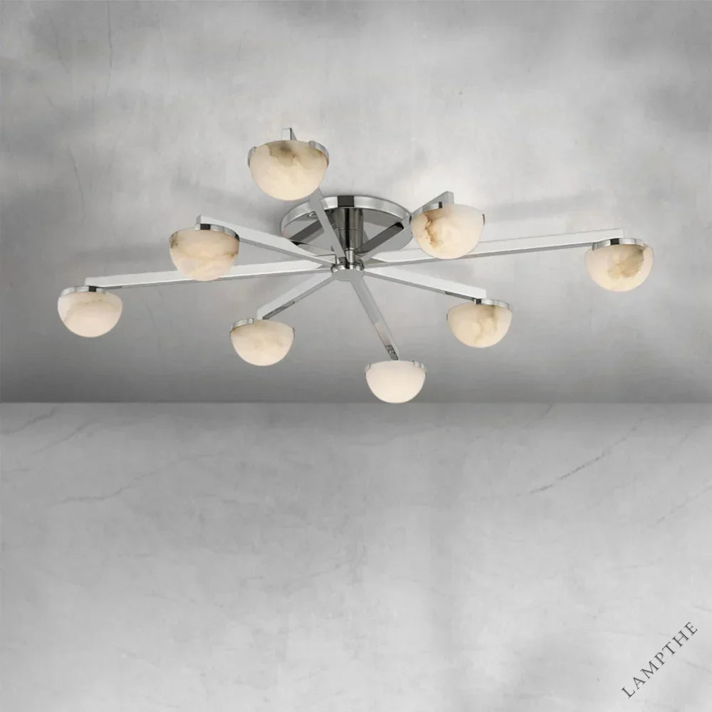 Padra Alabaster Large Staggered Arm Flush Mount