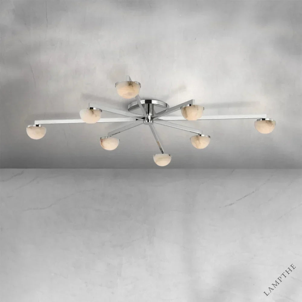 Padra Alabaster Large Staggered Arm Flush Mount
