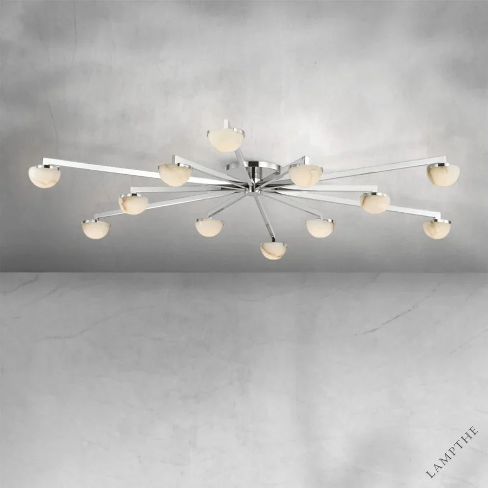 Padra Alabaster Large Staggered Arm Flush Mount