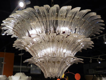 Flower Blossom Art Glass Chandelier for Living Room / bedroom