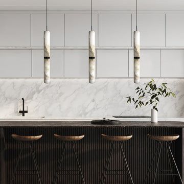 Modern Alabaster Pendant Light for Kitchen Island / bedside