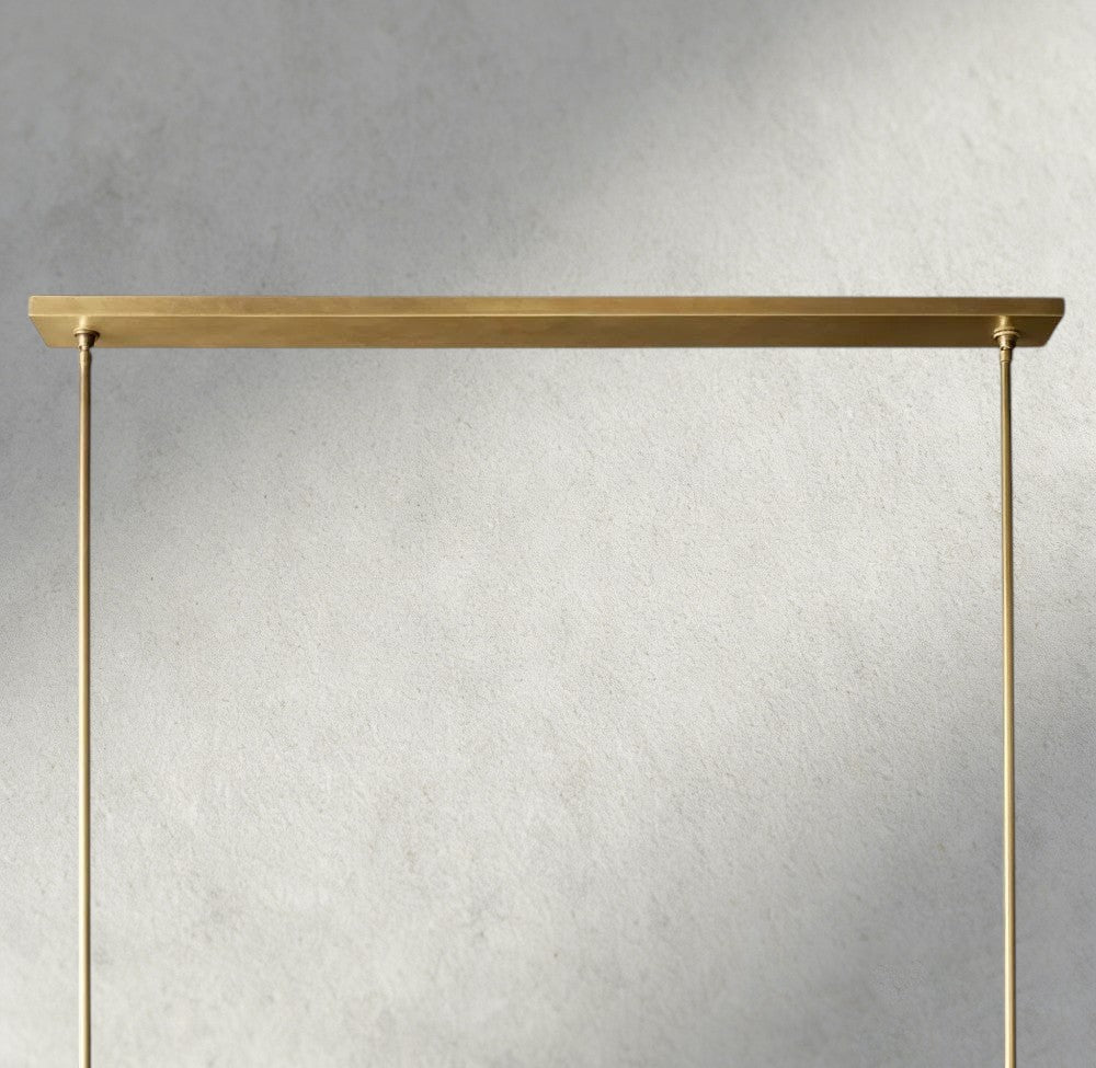 Pauillac Fabric Shade Linear Chandelier 49", 60"