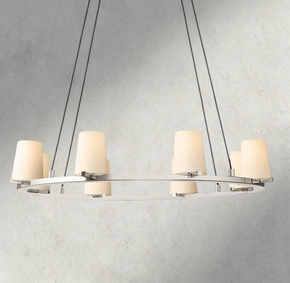 Pauillac Fabric Shade Round Chandelier 36", 48", 60"