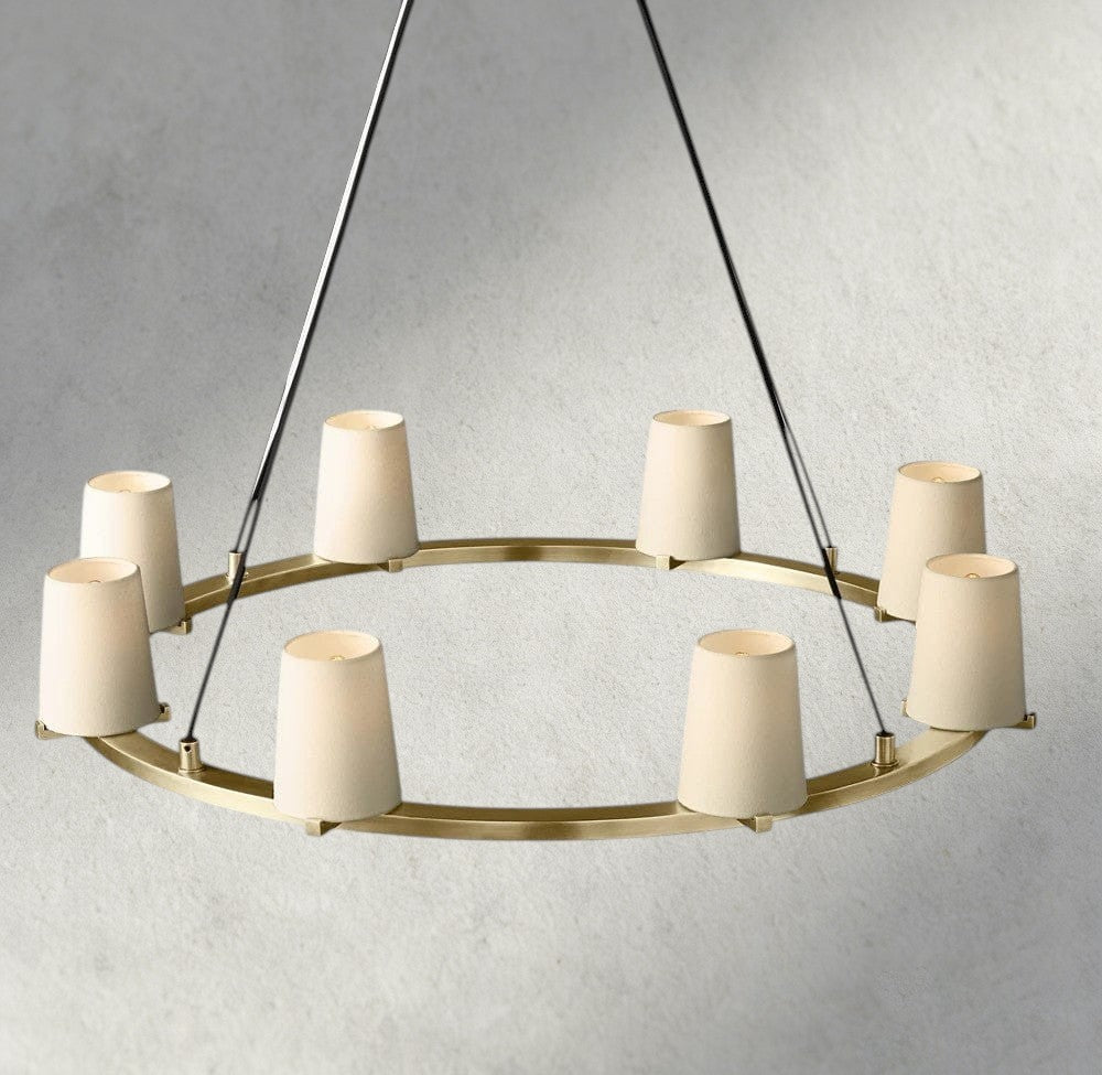 Pauillac Fabric Shade Round Chandelier 36", 48", 60"