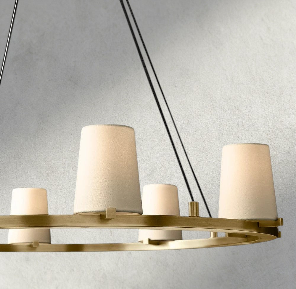 Pauillac Fabric Shade Round Chandelier 36", 48", 60"