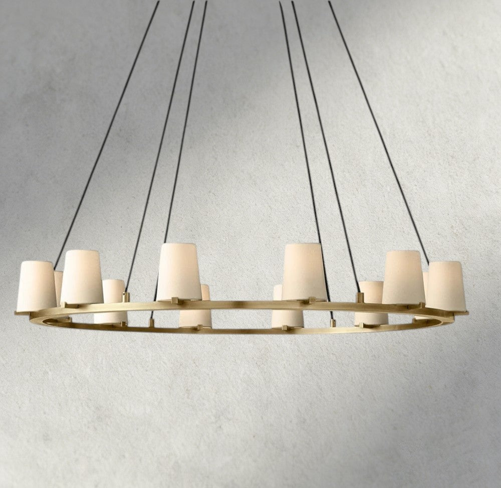 Pauillac Fabric Shade Round Chandelier 36", 48", 60"