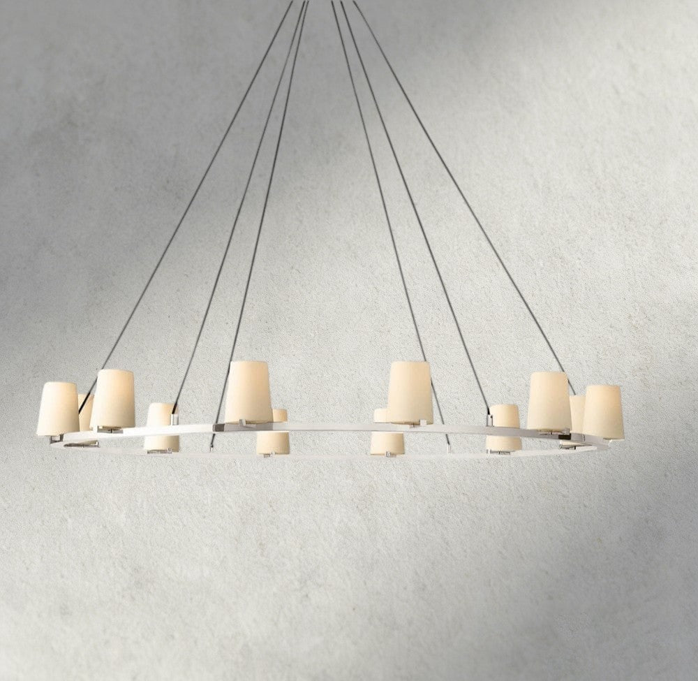 Pauillac Fabric Shade Round Chandelier 36", 48", 60"
