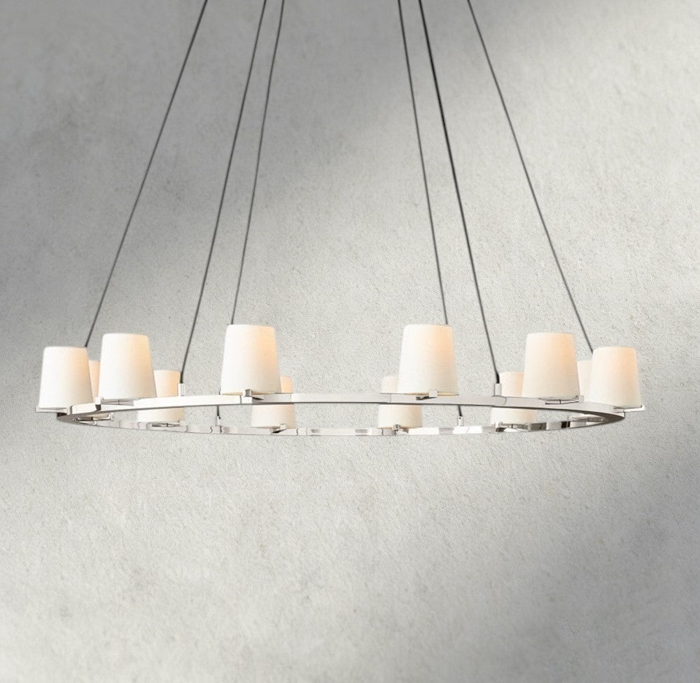 Pauillac Fabric Shade Round Chandelier 36", 48", 60"