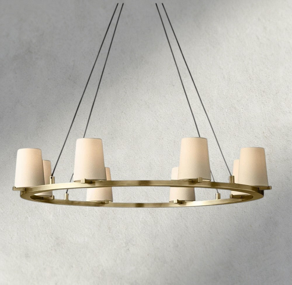 Pauillac Fabric Shade Round Chandelier 36", 48", 60"