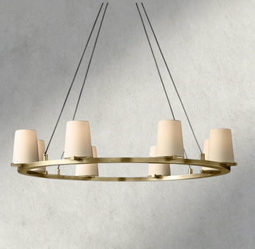 Pauillac Fabric Shade Round Chandelier 36", 48", 60"
