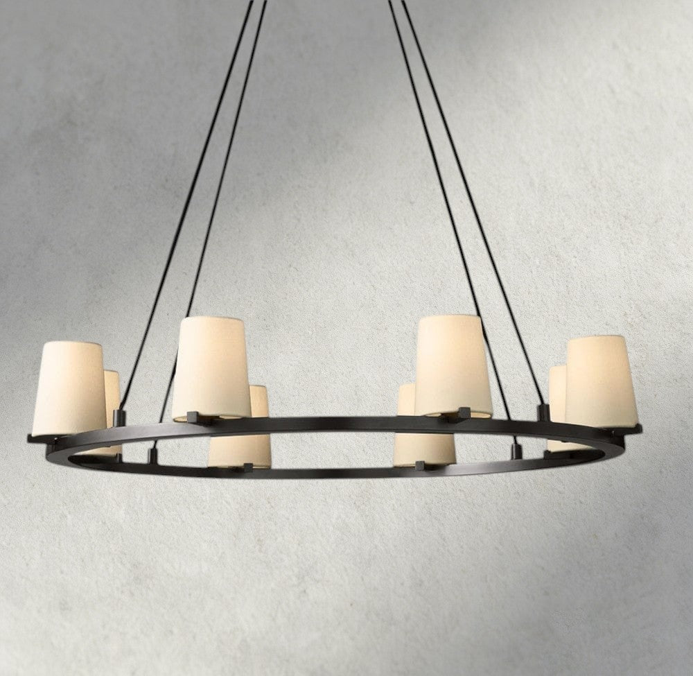 Pauillac Fabric Shade Round Chandelier 36", 48", 60"