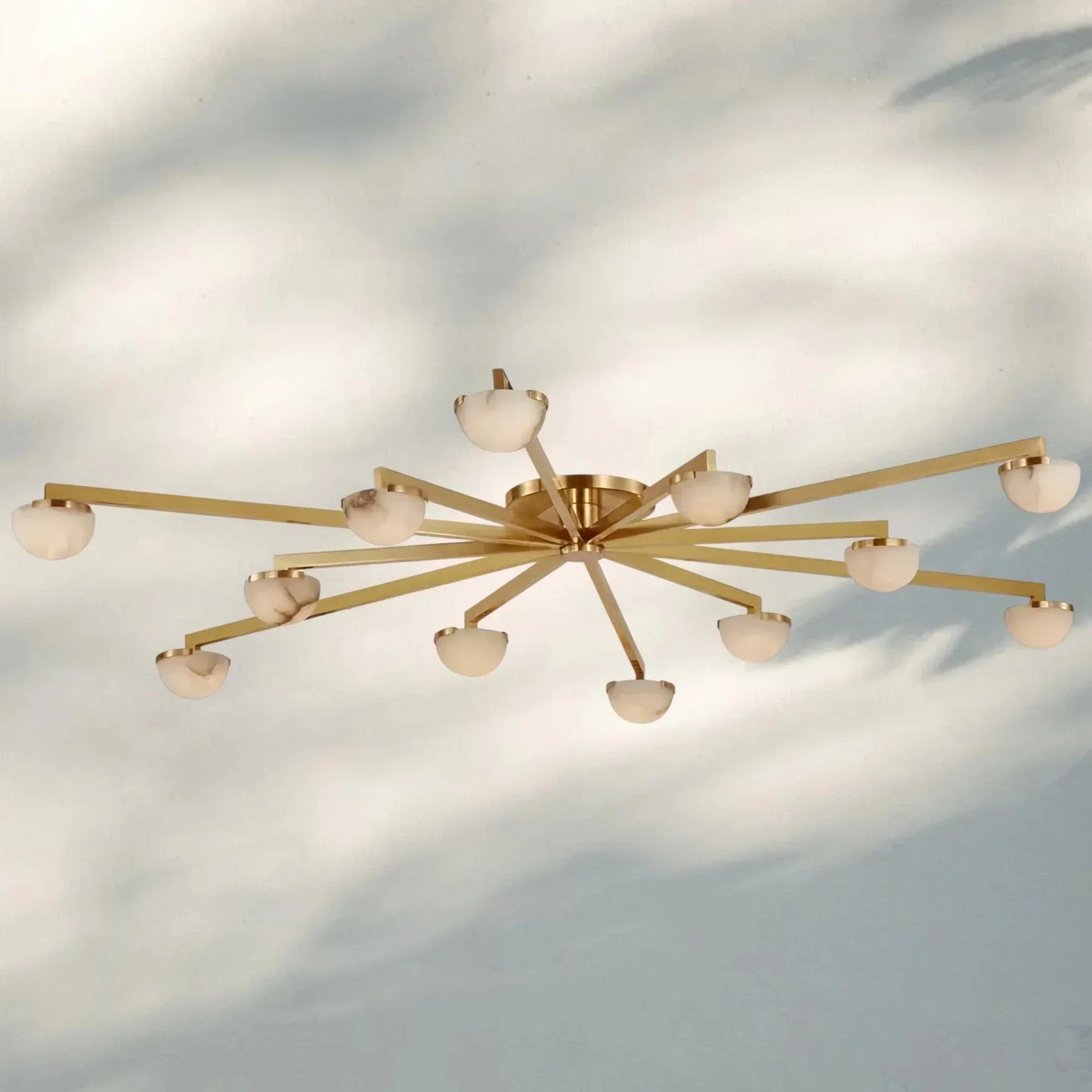 Pedrea Alabaster Wearstler Large Staggered Arm Flush Mount - Manorlights
