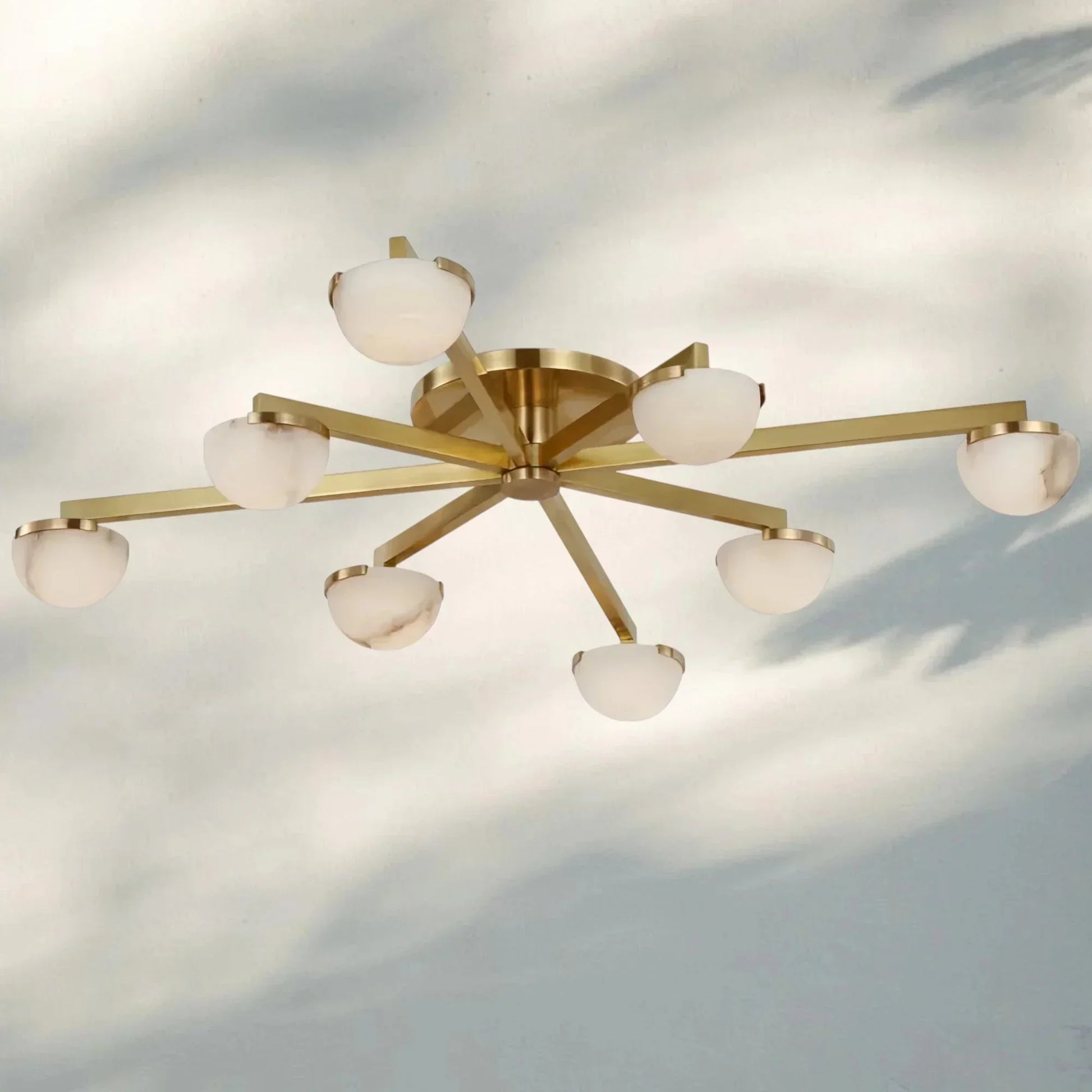 Pedrea Alabaster Wearstler Large Staggered Arm Flush Mount - Manorlights