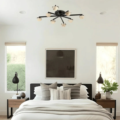 Pedrea Alabaster Wearstler Large Staggered Arm Flush Mount - Manorlights