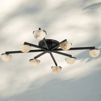 Pedrea Alabaster Wearstler Large Staggered Arm Flush Mount - Manorlights
