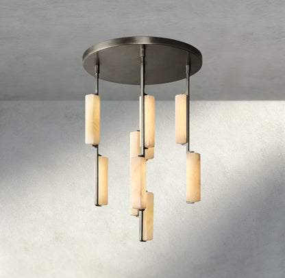 Audubon Alabaster Round Chandelier 24", 40", 56" - Manohaus