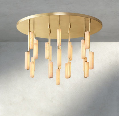 Audubon Alabaster Round Chandelier 24", 40", 56" - Manohaus