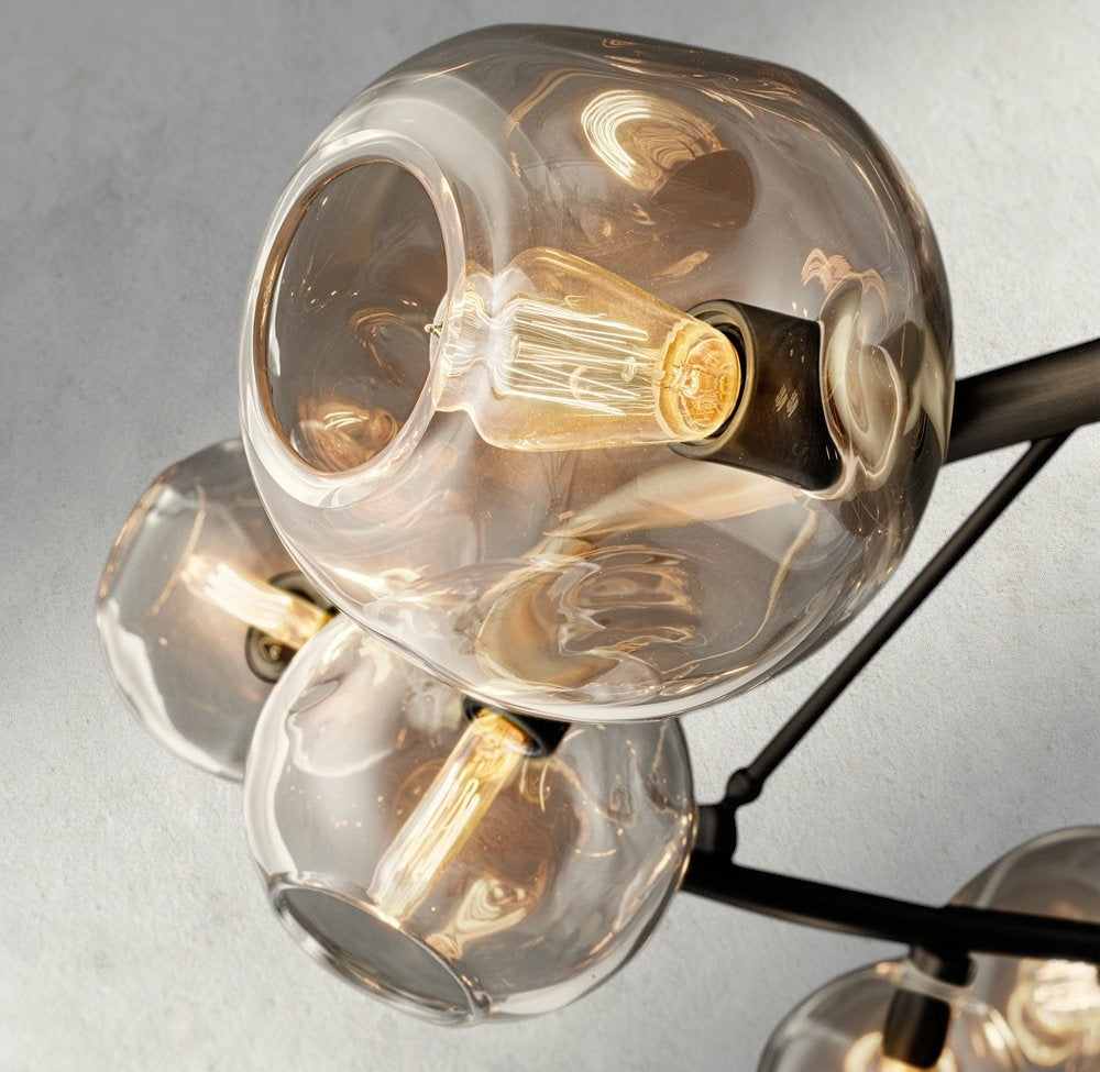Bubble Clear Glass Round Chandelier