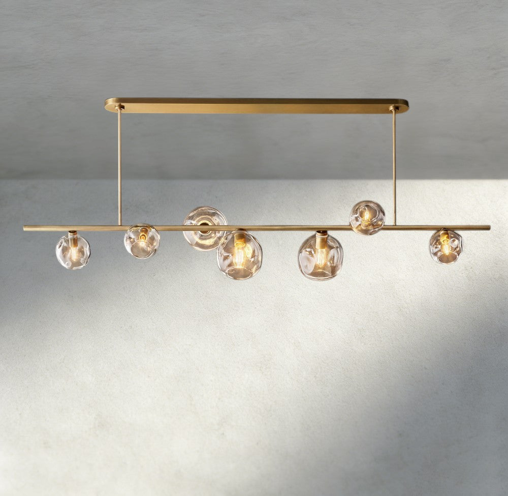 Bubble Clear Glass Linear Chandelier