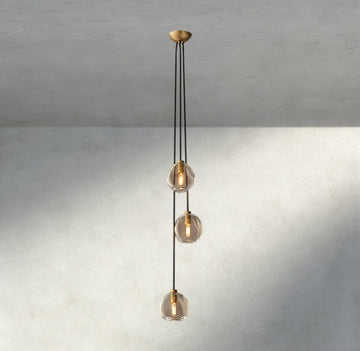 Bubble Clear Glass Cascade Pendant
