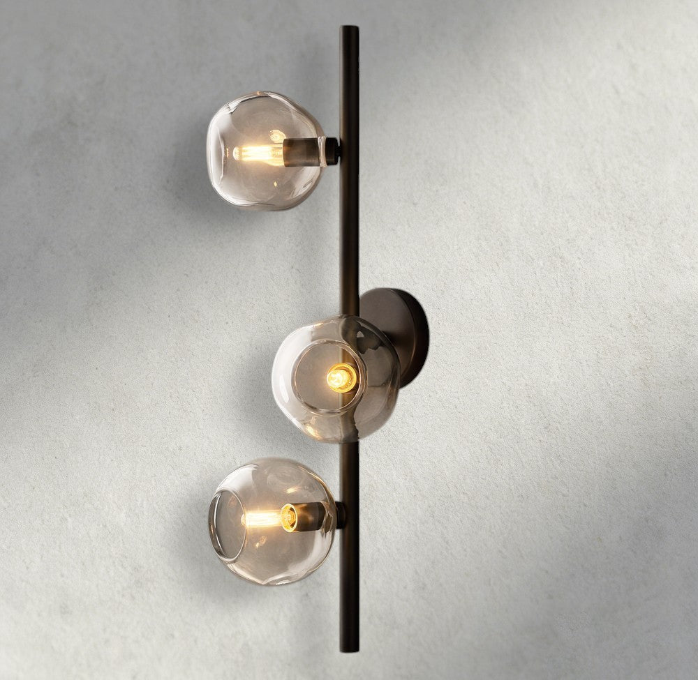 Bubble Clear Glass Cascade Sconce