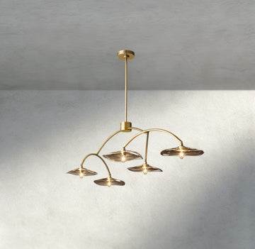Lily Smoke Glass Linear Chandelier